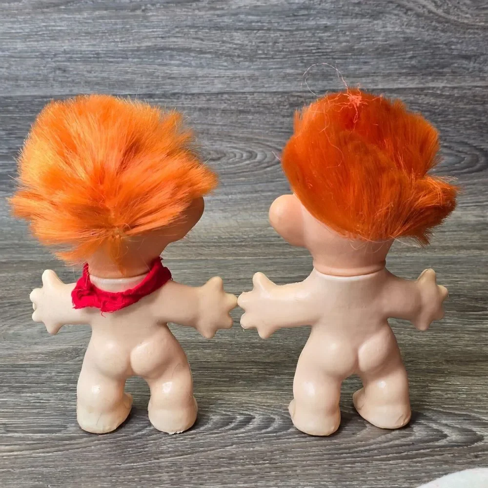 Vintage‎ Troll Doll 1968 LEFLEX Made in France Lot of 2 Norwegian Troll Fantasy
